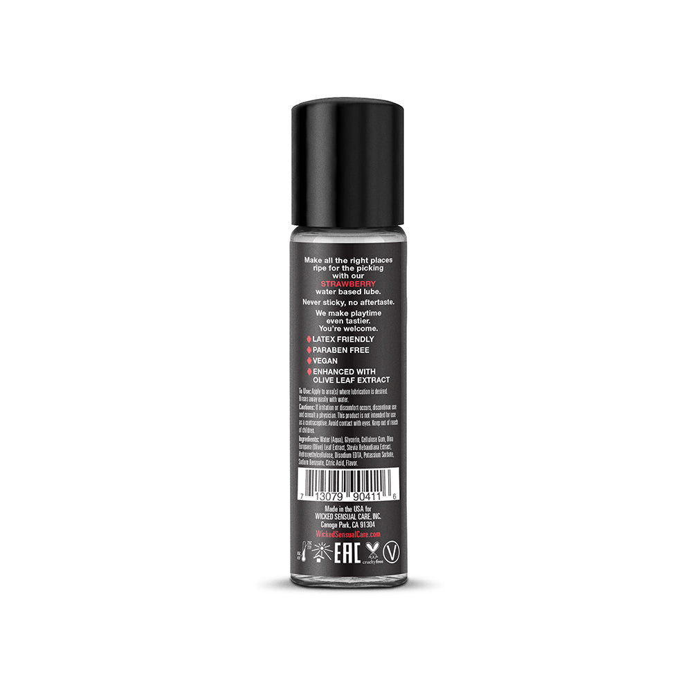 Wicked Aqua Strawberry Water Based Lubricant 1 oz.