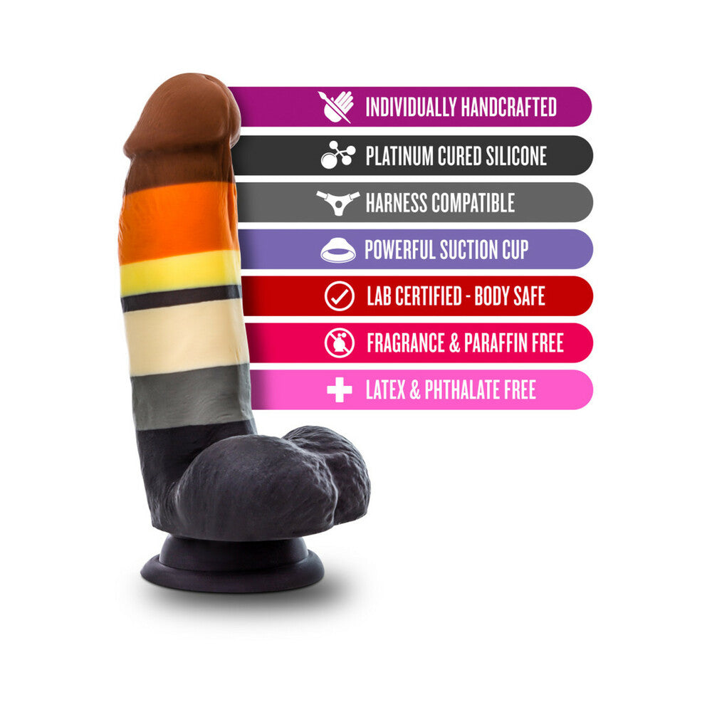Blush Avant Pride P9 Bear 7 in. Silicone Dildo with Balls & Suction Cup