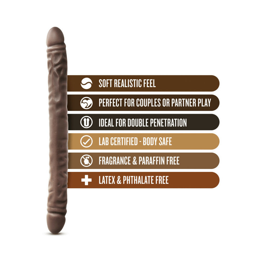 Blush Dr. Skin 18 in. Double Dildo Brown