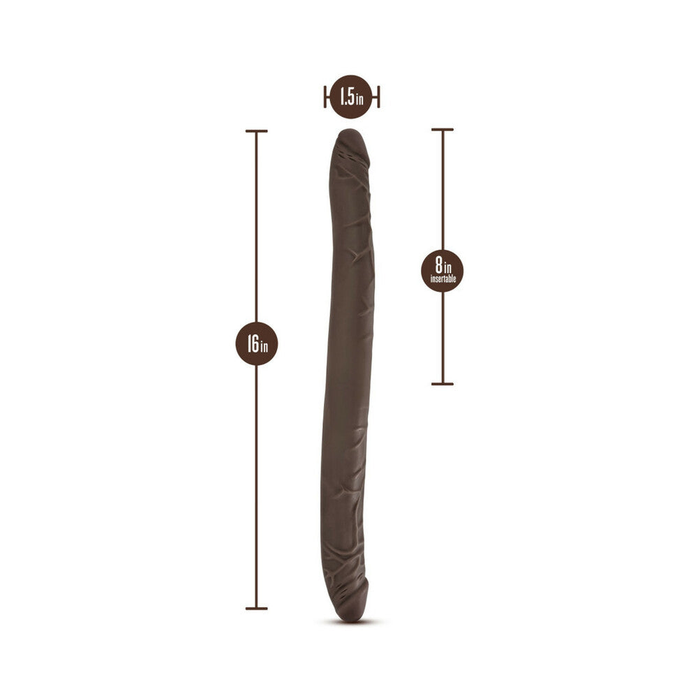 Blush Dr. Skin 16 in. Double Dildo Brown