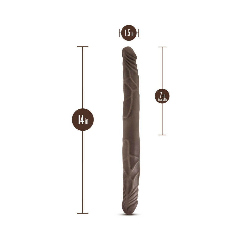Blush Dr. Skin 14 in. Double Dildo Brown