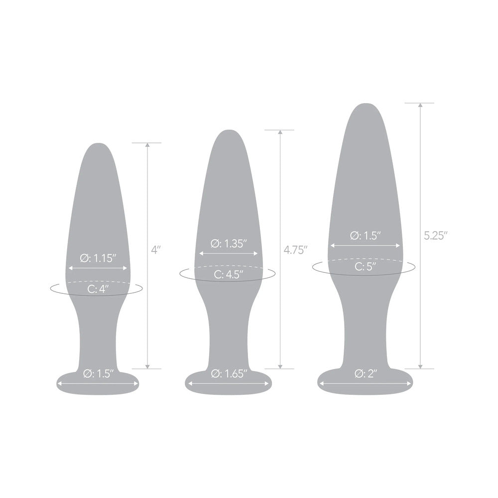 Glas 3-Piece Glass Anal Training Set