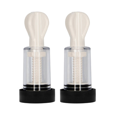 ElectroShock Remote-Controlled E-Stimulation Nipple Suckers White