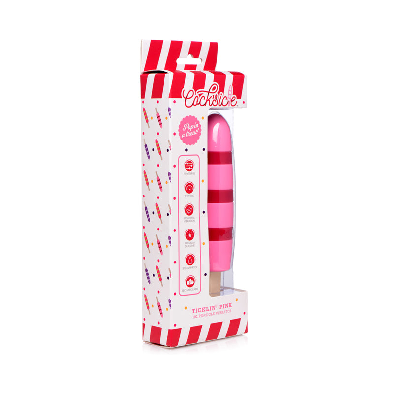 Cocksicle Ticklin' Pink 10X Popsicle Vibrator