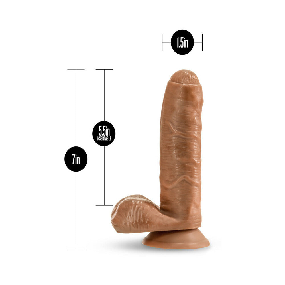 Blush Loverboy Derek The Bartender Realistic 7 in. Dildo with Balls & Suction Cup Tan