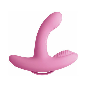 3Some Rock n' Grind Dual Stimulation Silicone Vibrator Pink