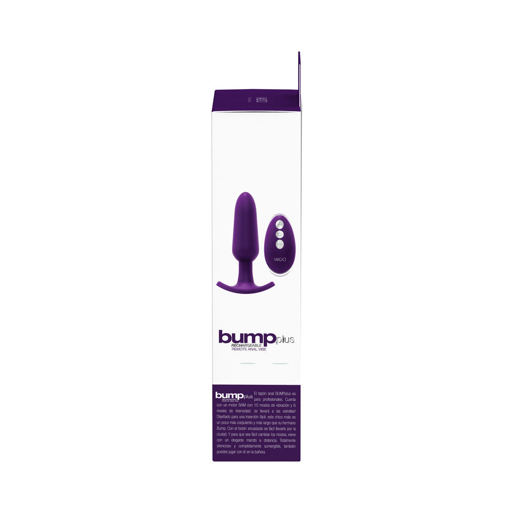 Bump Plus Rechargeable Remote Control Anal Vibe Purple