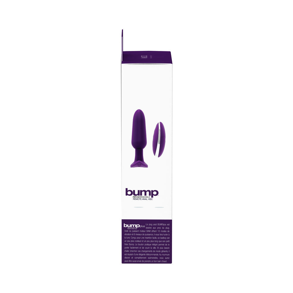 Bump Plus Rechargeable Remote Control Anal Vibe Purple