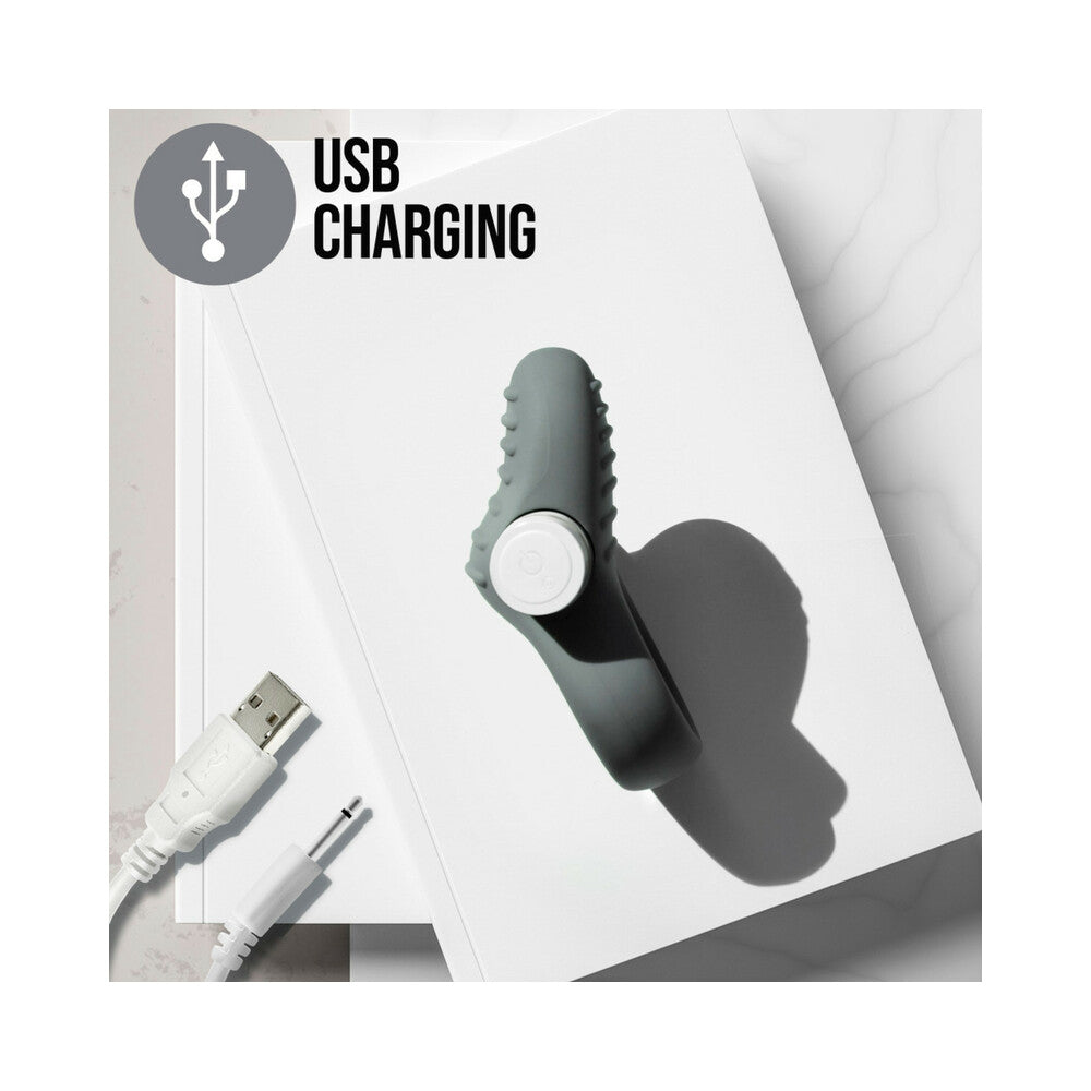 Blush Noje C1.Ring Rechargeable Vibrating Silicone Cockring Slate