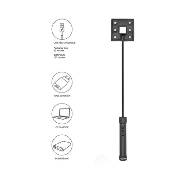 Shots ElectroShock Rechargeable E-Stimulation Crop Black