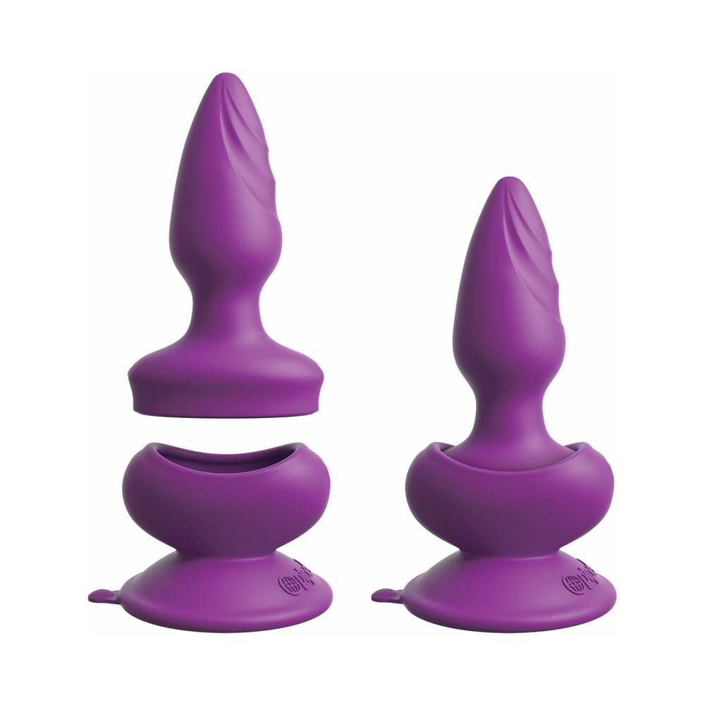 Pipedream 3Some Wall Banger Rechargeable Remote-Controlled Vibrating Anal Plug With Suction Cup Purple