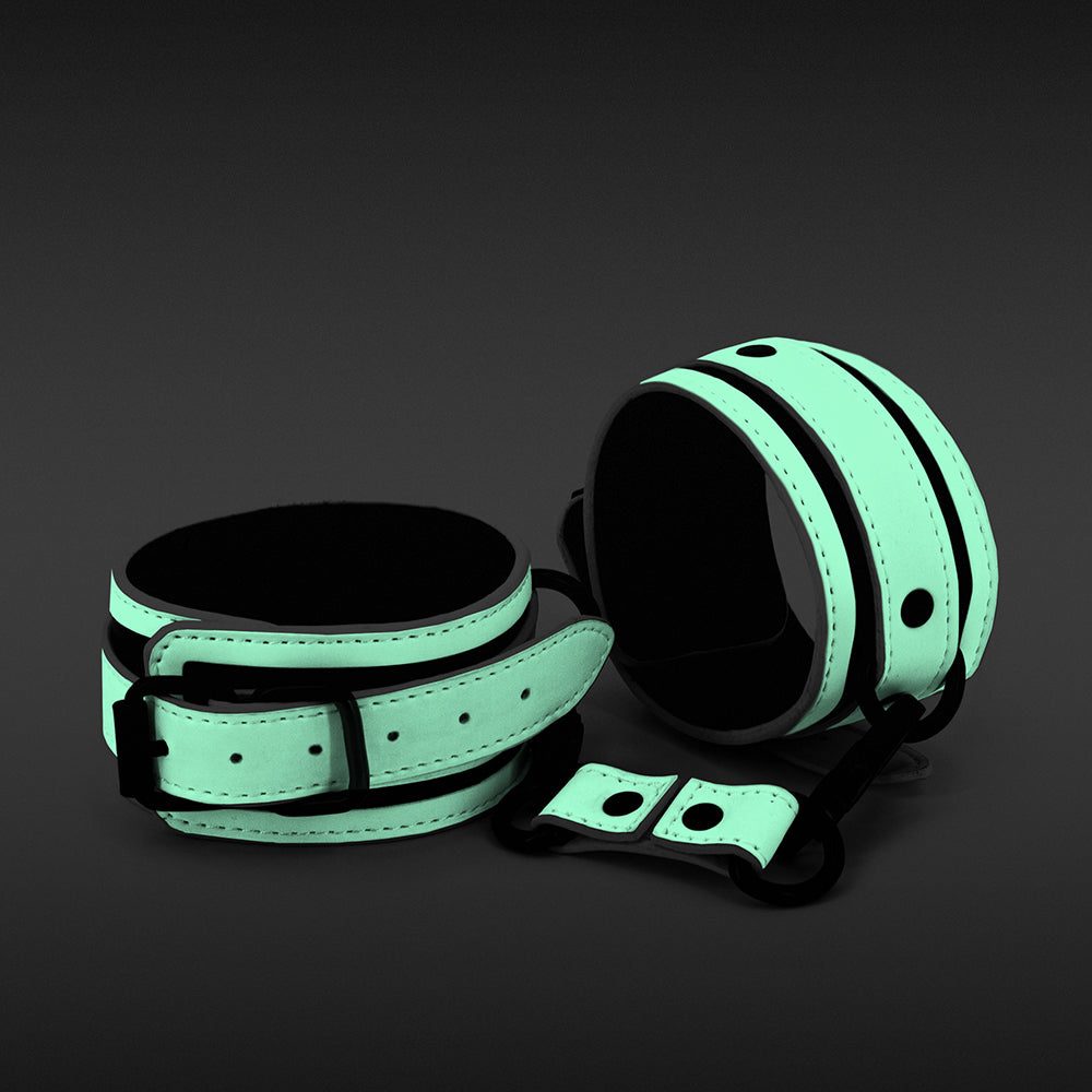 GLO Bondage Ankle Cuffs Green