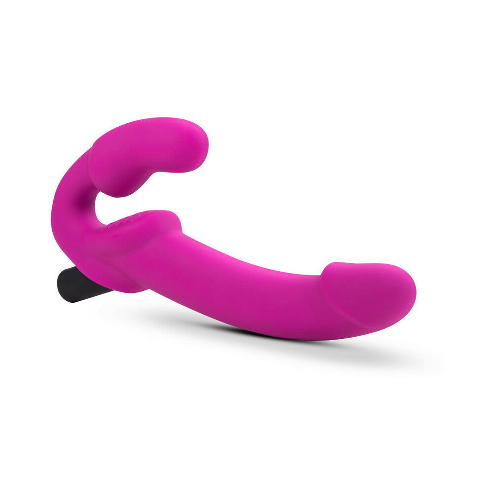 Blush Temptasia Estella 9.5 in. Silicone Strapless Strap-On Dildo with Rechargeable Bullet Vibrator Pink