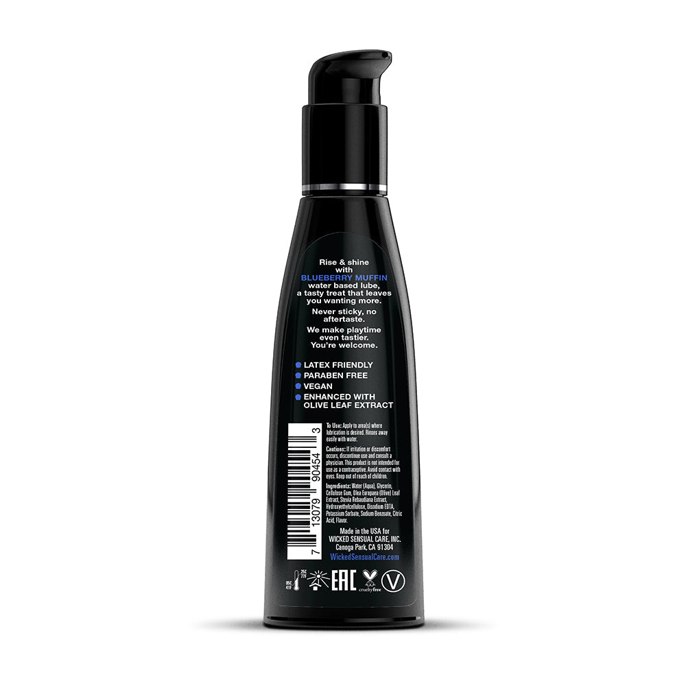 Wicked Aqua Blueberry Muffin Water Based Lubricant 4 oz.