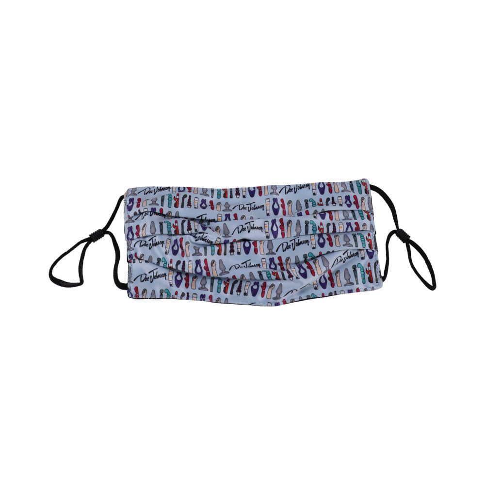 DJ Reversible & Adjustable Face Mask Blue Toy Pattern