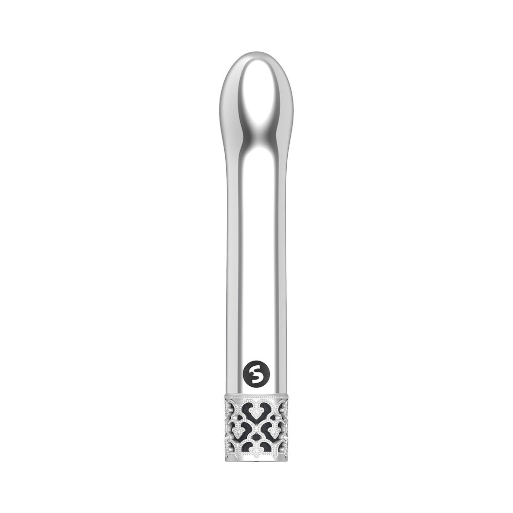 Royal Gems Jewel Rechargeable 10-Speed Bullet Vibrator Silver
