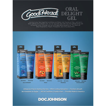 GoodHead Oral Delight Gel Peach Bulk 4 oz.