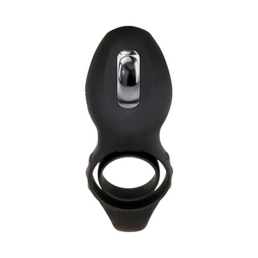Zero Tolerance Mr. Flicker Rechargeable Remote-Controlled Flicking Tongue Vibrating Silicone Cockring Black