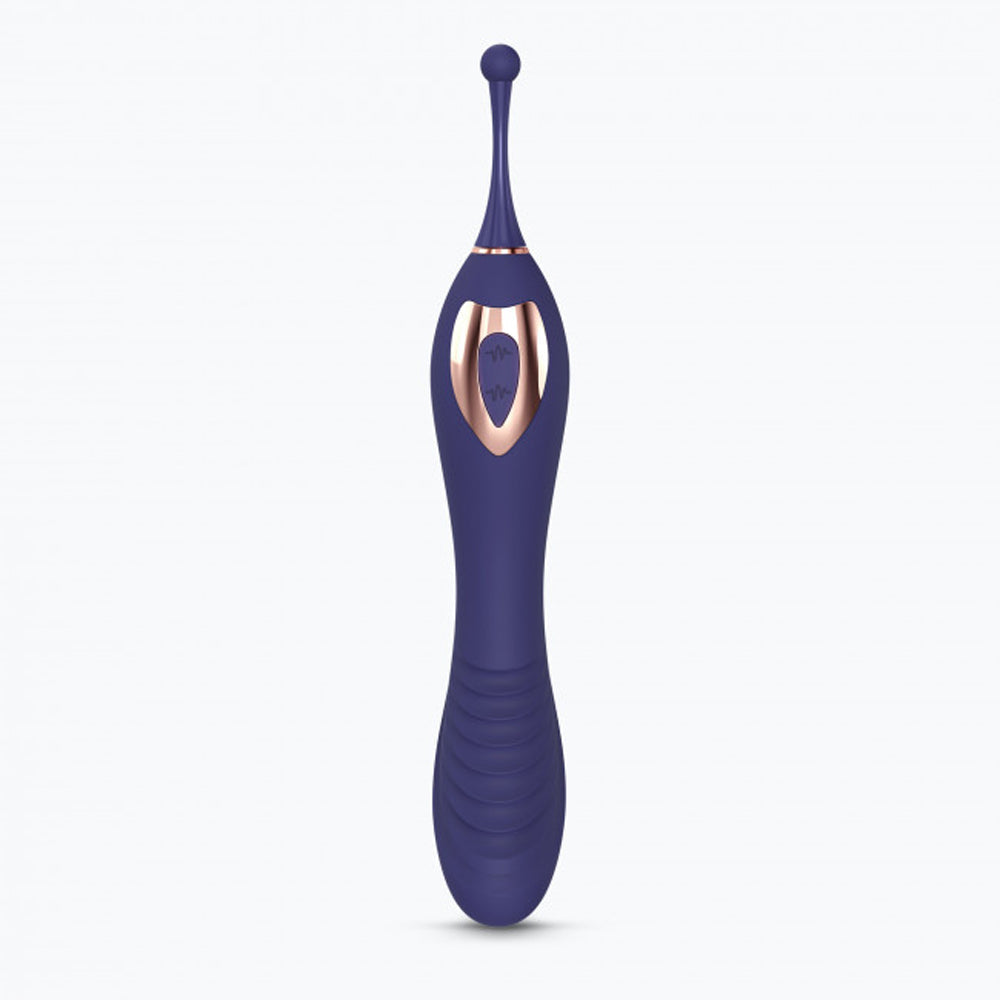 Love to Love O Mega Silicone Multi-Function Vibrator and Clitoral Stimulator Midnight Indigo
