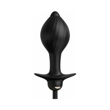 Pipedream Anal Fantasy Elite Collection Rechargeable Silicone Auto-Throb Inflatable Vibrating Plug Black