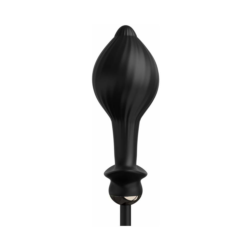 Pipedream Anal Fantasy Elite Collection Rechargeable Silicone Auto-Throb Inflatable Vibrating Plug Black