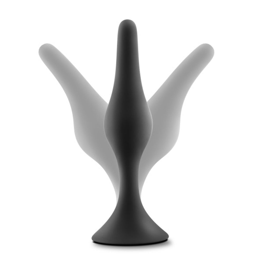 Blush Anal Adventures Platinum Silicone Beginner Plug Medium Black