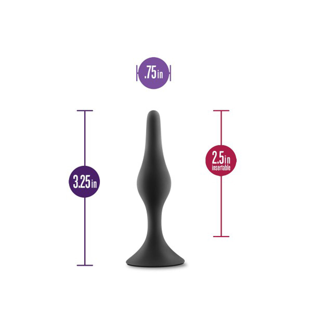 Blush Anal Adventures Platinum Silicone Beginner Plug Small Black
