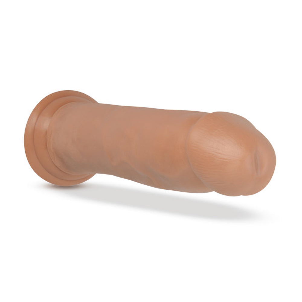 Blush Au Naturel Carlos 9 in. Posable Dual Density Dildo with Suction Cup Tan
