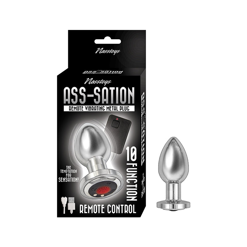 Ass-Sation Remote Vib Metal Plug Silver