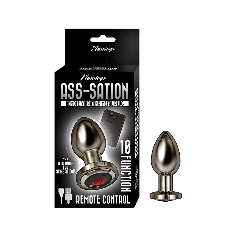 Ass-Sation Remote Vib Metal Plug Silver
