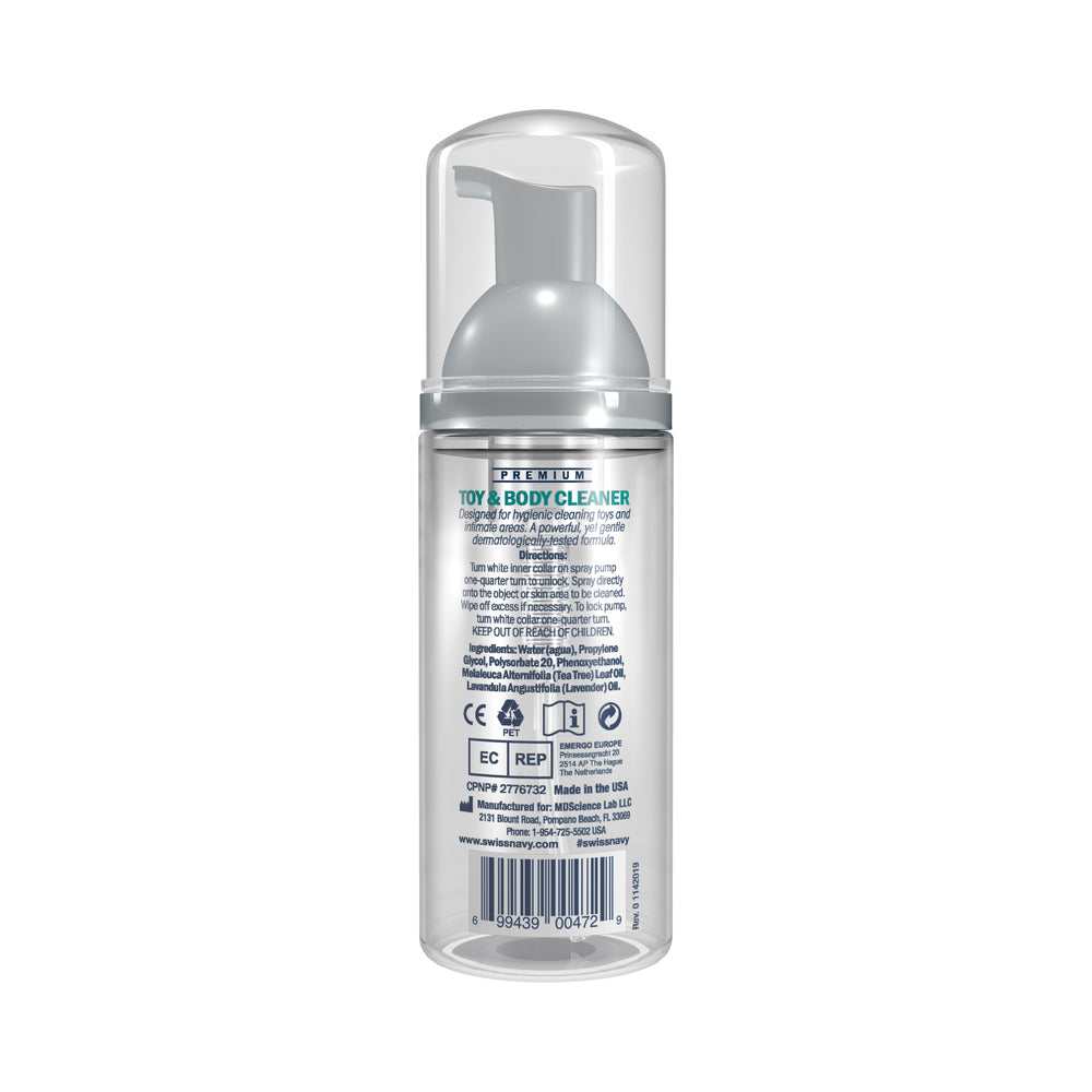 Swiss Navy Toy & Body Cleaner Foaming Dispenser 1.6 oz.
