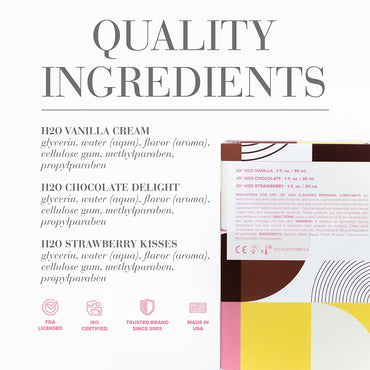 JO Tri Me Triple Pack Neapolitan Water-Based Lubricant Gift Set 1 oz. Each