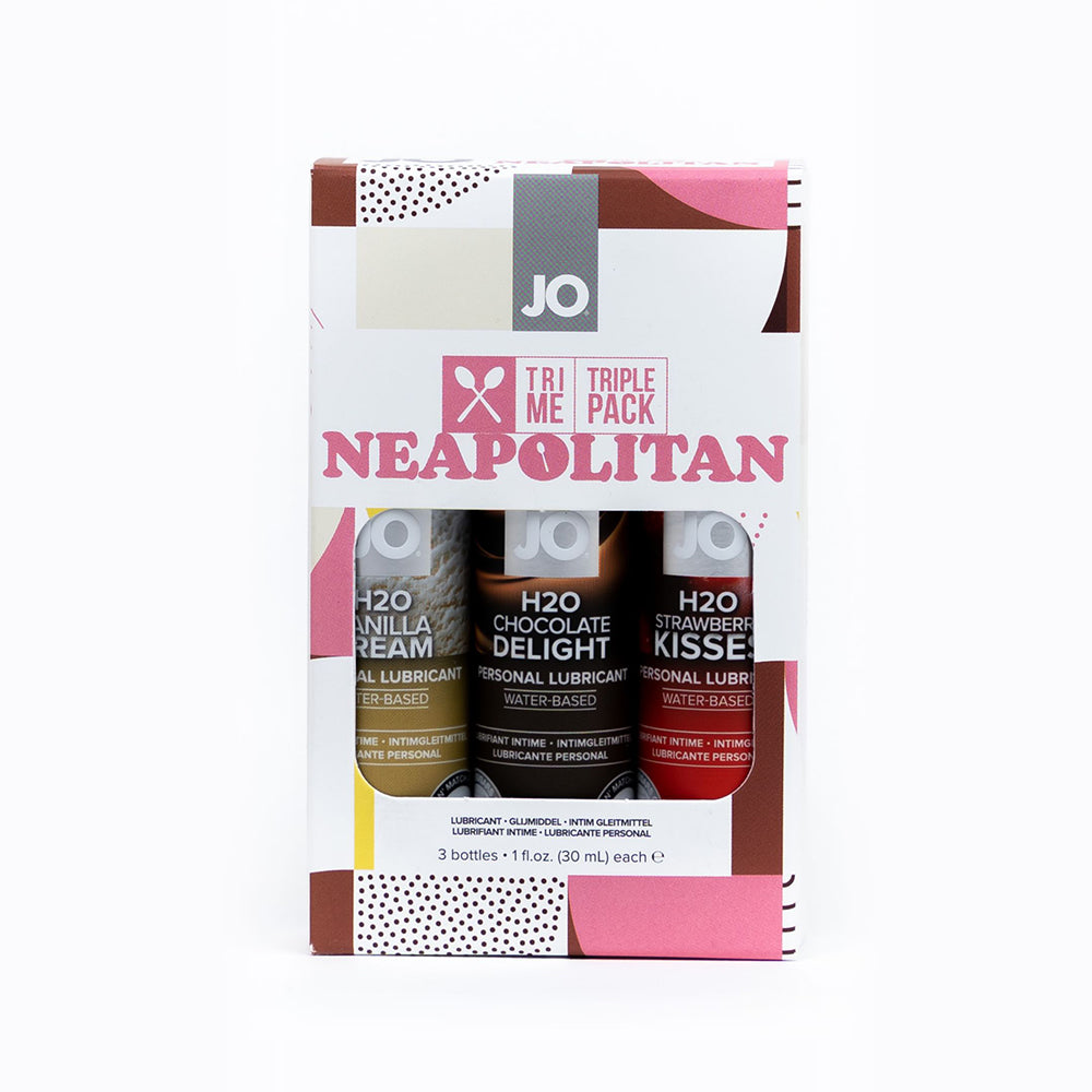 JO Tri Me Triple Pack Neapolitan Water-Based Lubricant Gift Set 1 oz. Each