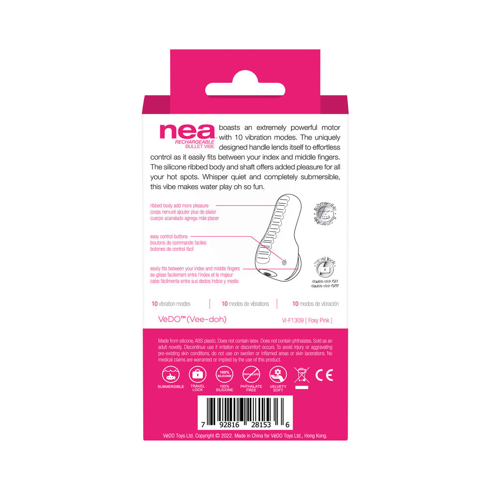 Vedo Nea Rechargeable Finger Vibe Foxy Pink