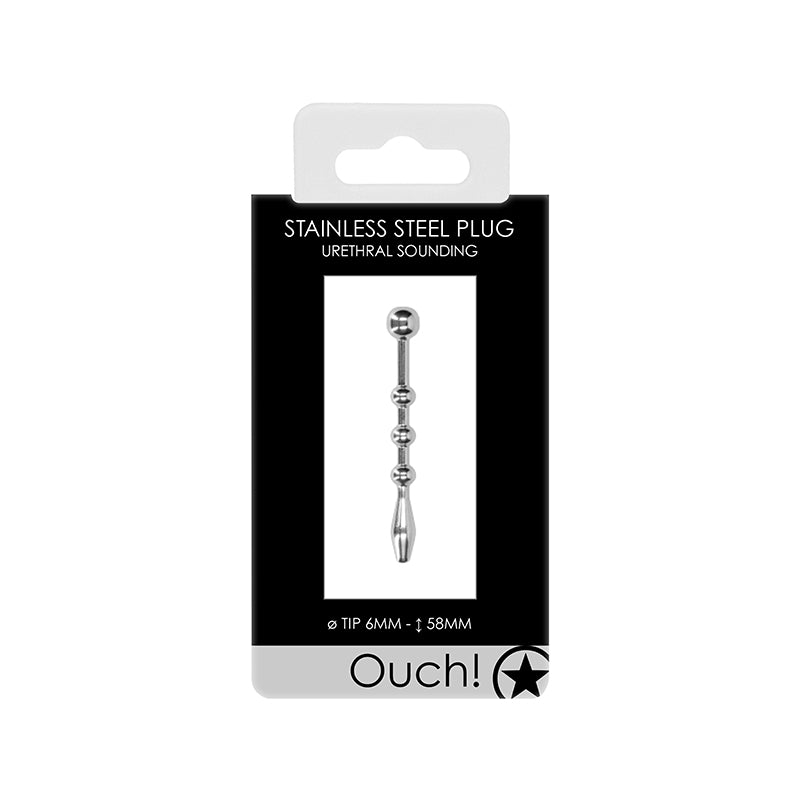 Ouch Urethral Sounding Metal Plug 6mm