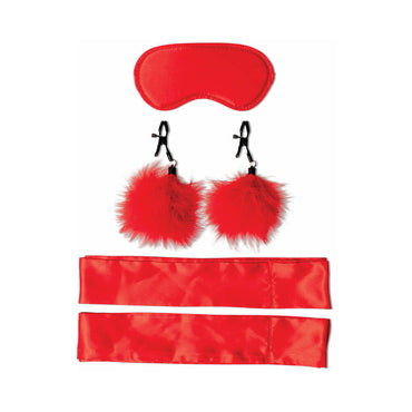 Sportsheets Sex & Mischief Amor 5-Piece Bondage Beginner Kit Red
