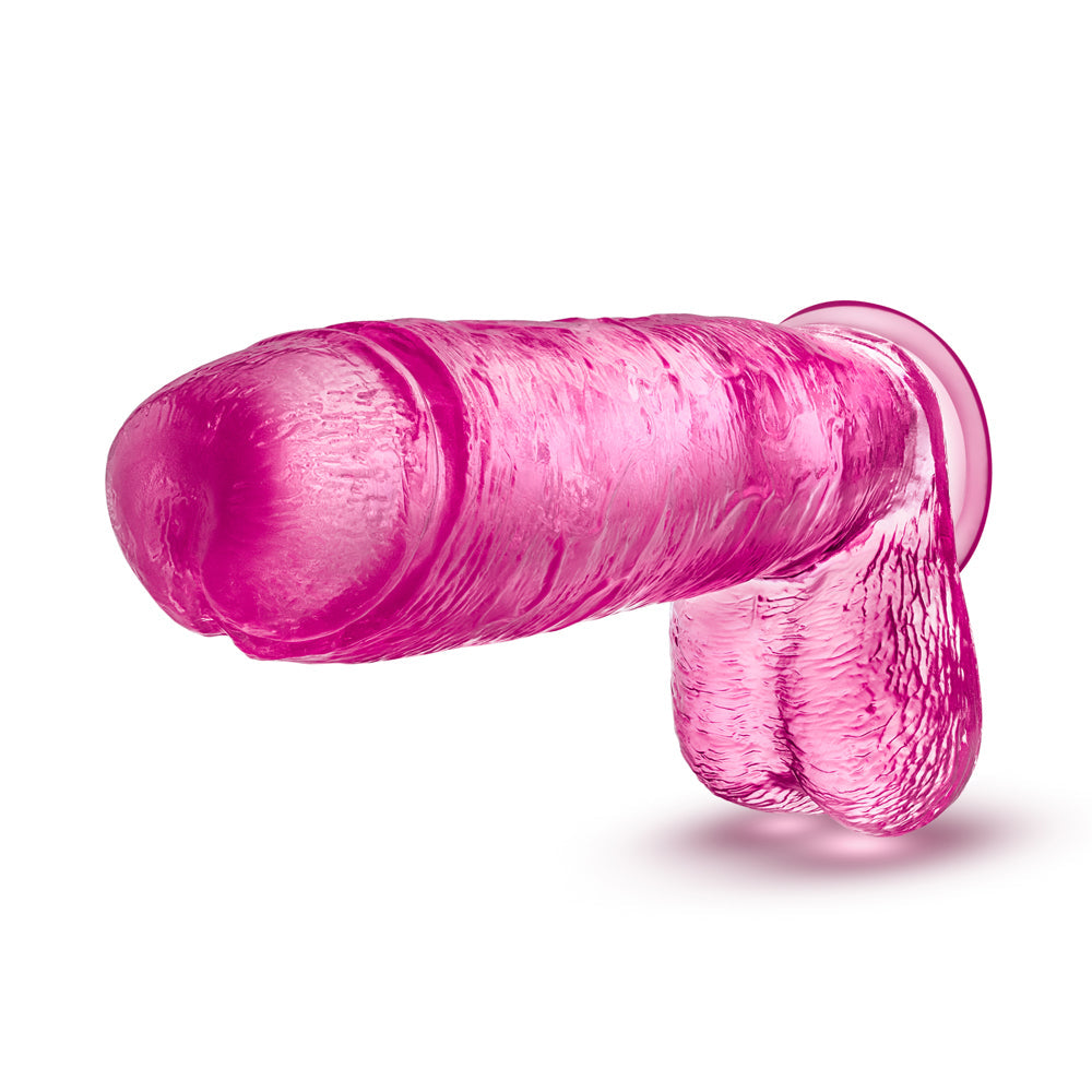 B Yours Plus Big n' Bulky 10.5 in. Dildo with Balls & Suction Cup Pink