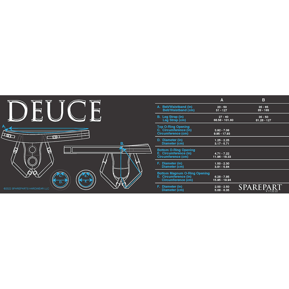 SpareParts Deuce Double Strap Harness Black Size B Magnum