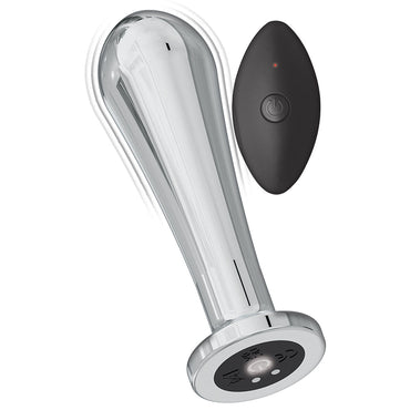 Nasstoys Ass-Sation Remote Vibrating Metal Anal Bulb Silver