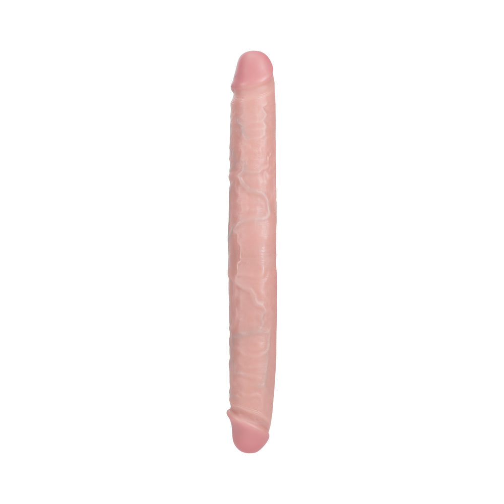RealRock 14 in. Thick Double-Ended Dong Beige