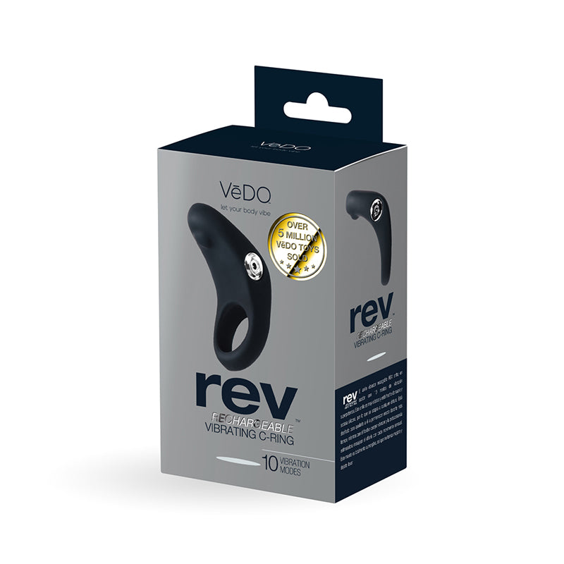 VeDO Rev Rechargeable Vibrating CRing Bk
