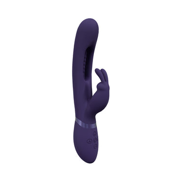 VIVE MIKA Rechargeable Triple Motor Vibrating Rabbit with G-Spot Flapping Stimulator Purple