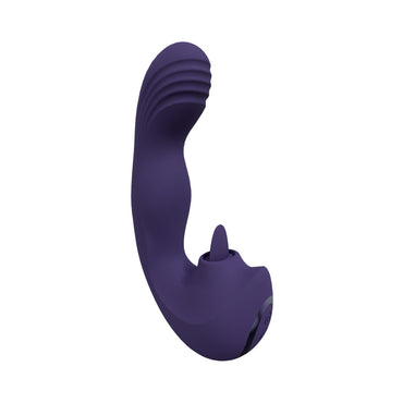VIVE Yumi Rechargeable Triple Motor G-Spot Finger Motion Vibrator and Flickering Tongue Stimulator Purple