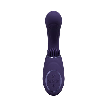 VIVE Gen Rechargeable Triple Motor G-Spot Vibrator with Pulse Wave and Vibrating Bristles Purple