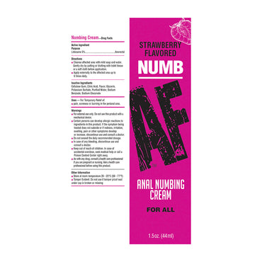 Numb AF Anal Desensitizer Strawberry 1.5 oz.