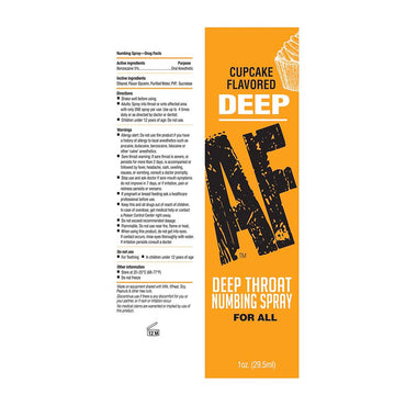 Deep AF Deep Throat Spray Cupcake 1 oz.