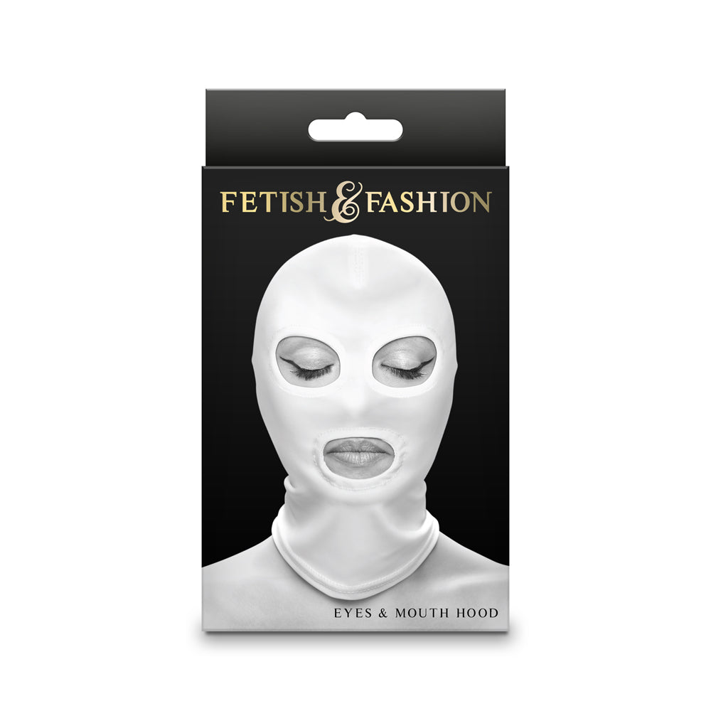 Fetish&Fashion Eyes&Mouth Hood White
