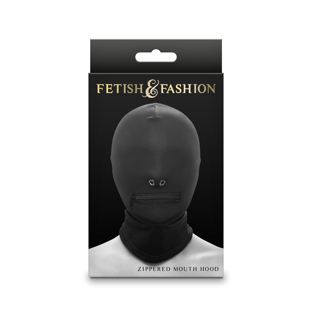 Fetish&Fashion Zippered Mouth Hood Black