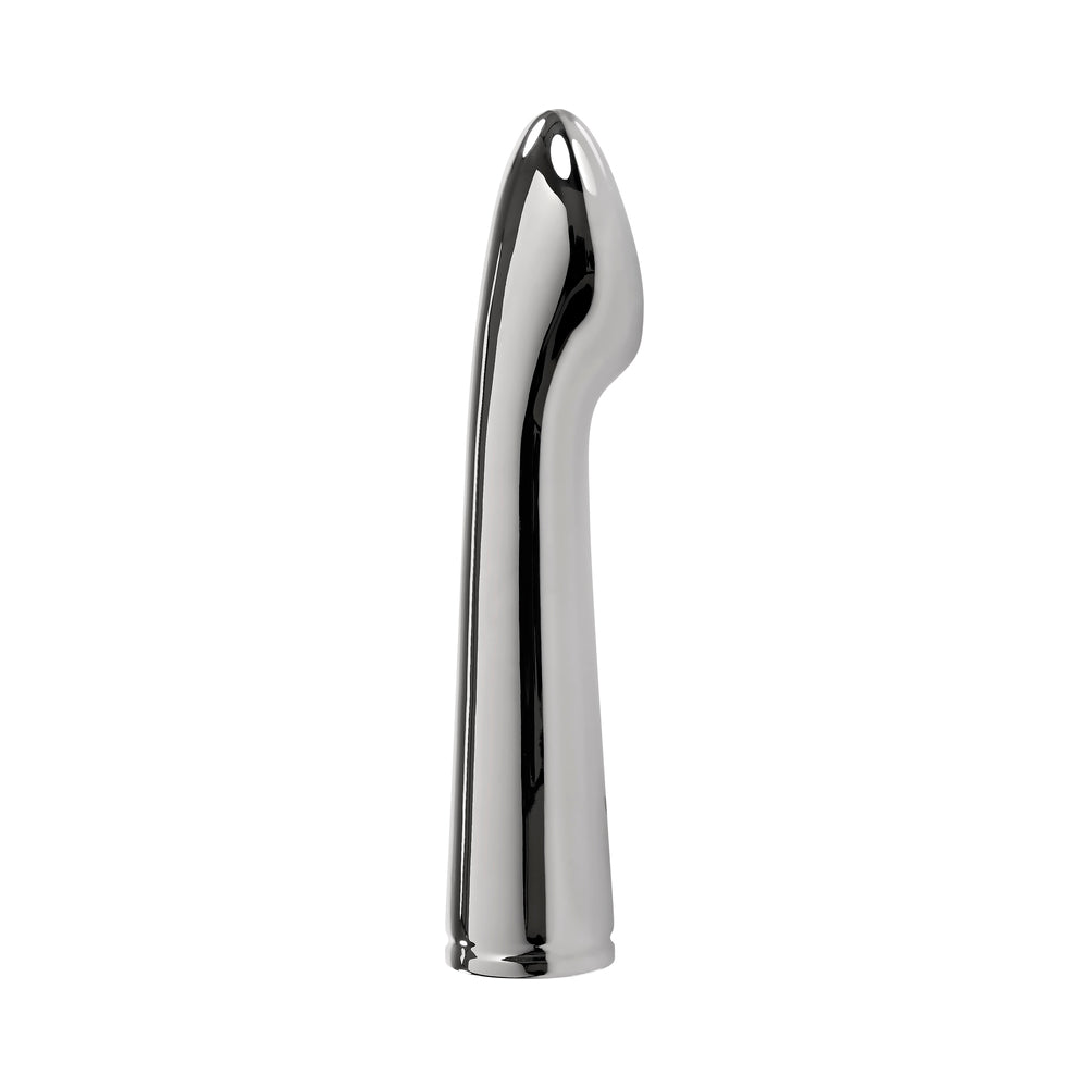 Playboy Swoon Rechargeable Vibrator Aluminum Platinum