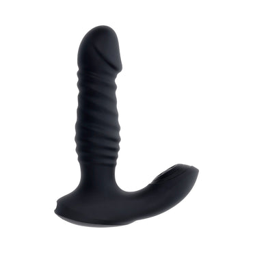 Zero Tolerance Striker Rechargeable Thrusting Anal Vibe with Remote Silicone Black
